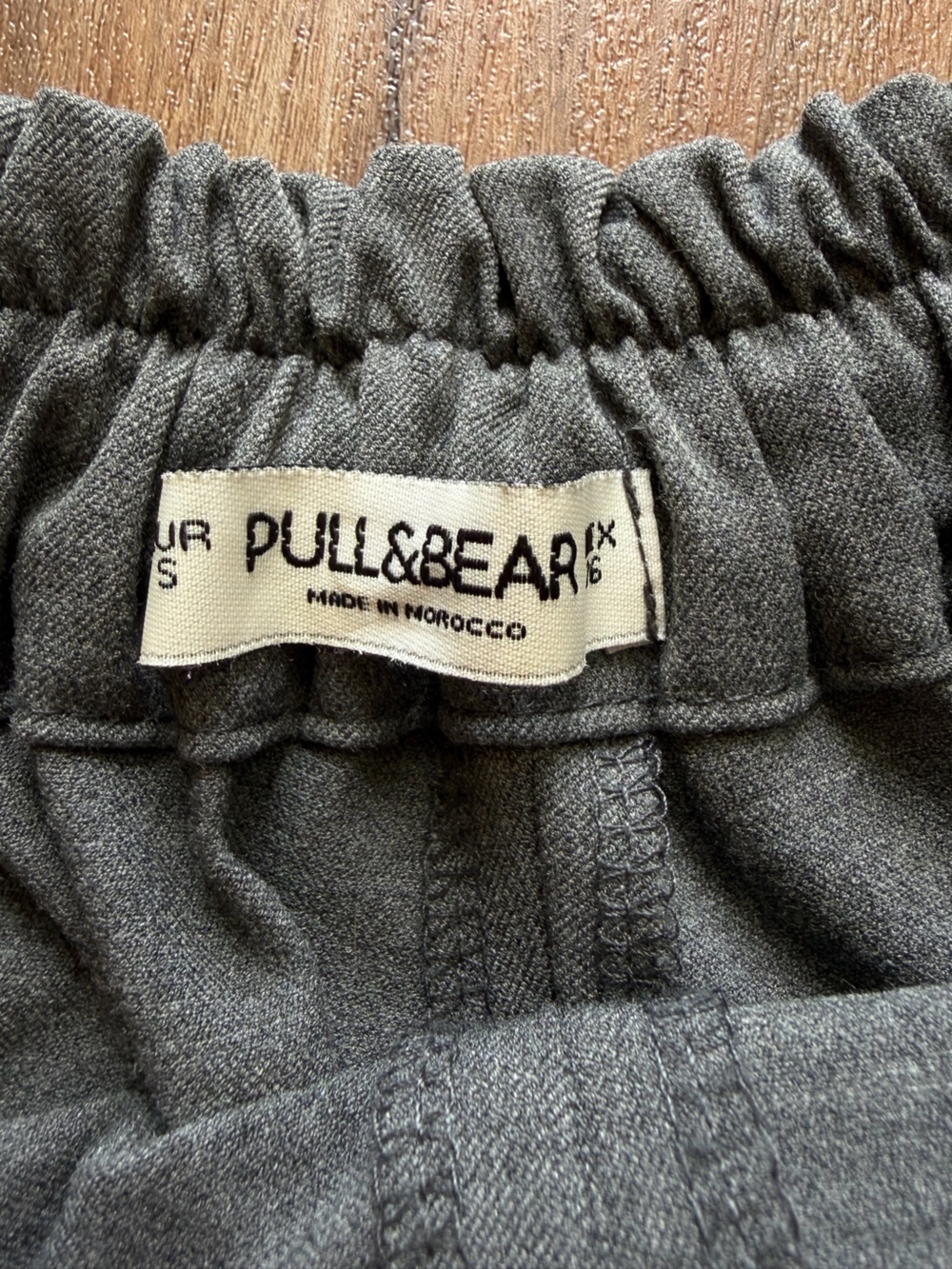 Pull & Bear Grey Paperbag Tie Waist Shorts High Rise Tailored Casual Summer - Picture 6 of 8